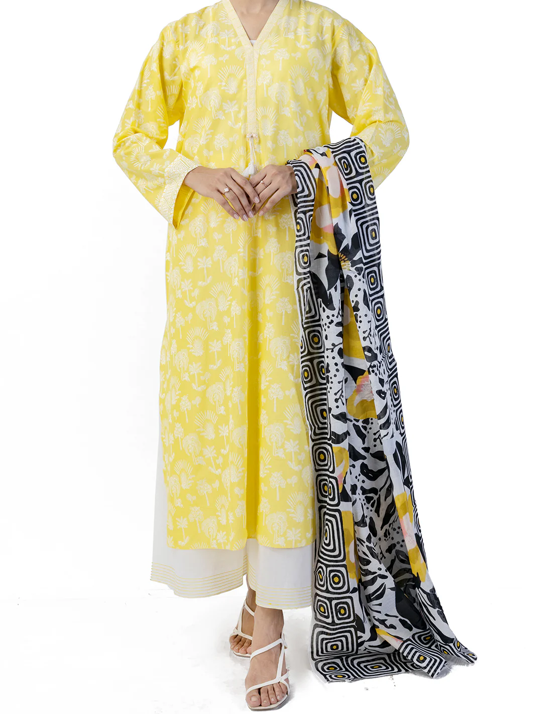 Yellow Lawn 3Pc Stitched - ALP-3PS-1748