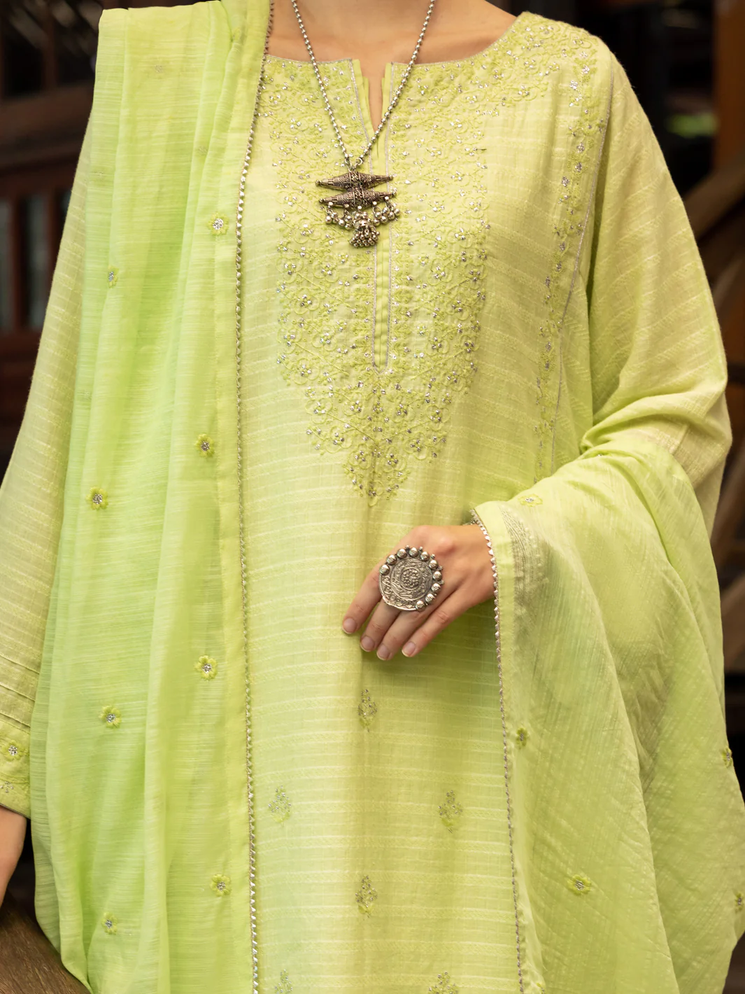 Light Jacquard 3Pc Stitched - ALP-3PS-1767 - Image 3