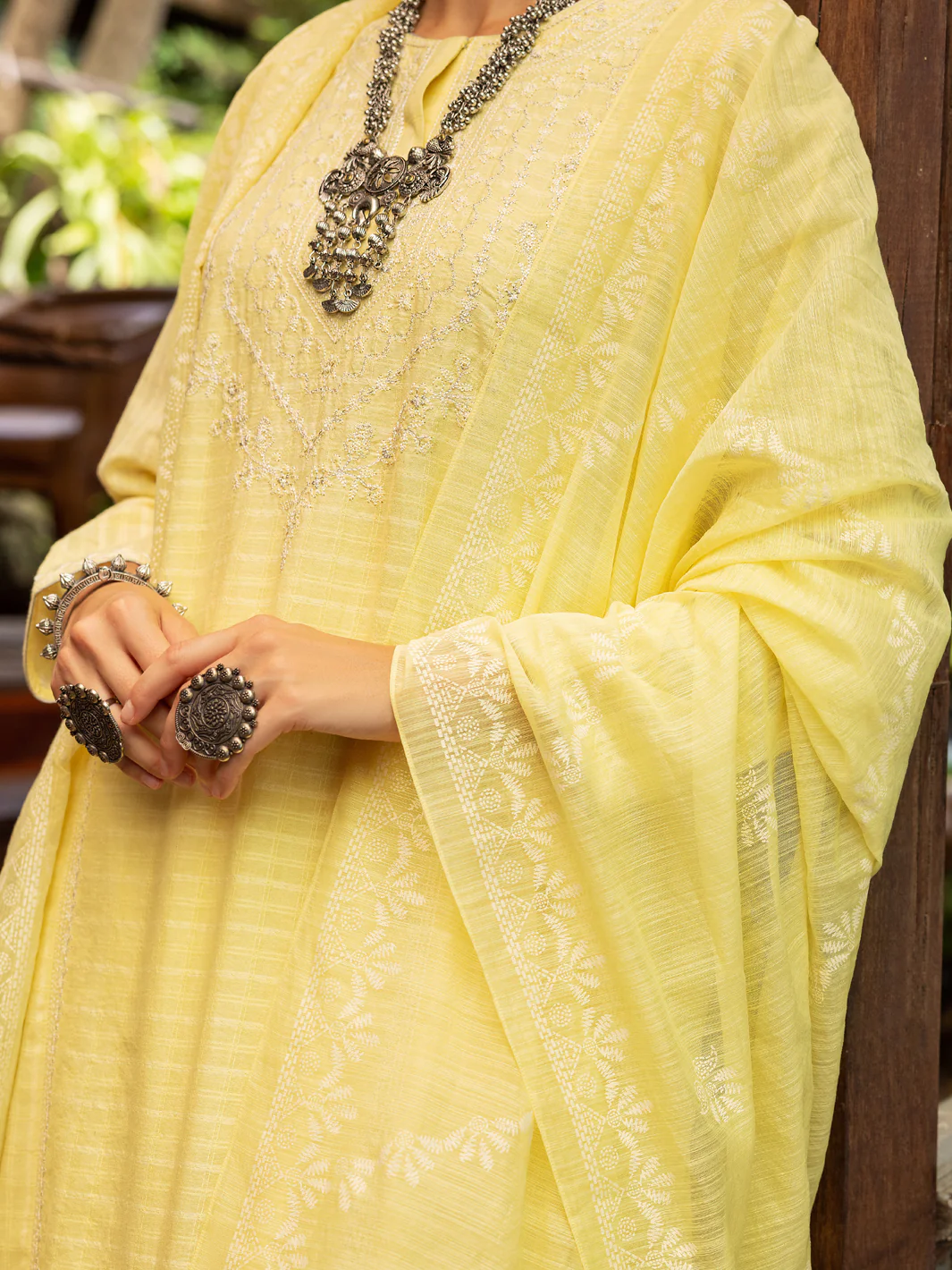 Lemon Jacquard 3Pc Stitched - ALP-3PS-1769 - Image 4