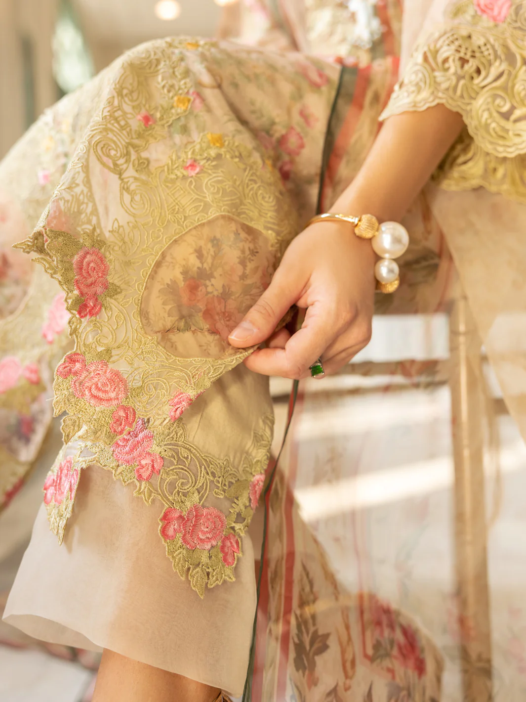 Olive Green Poly-Lawn 3Pc Stitched - ALP-3PS-1782 - Image 4