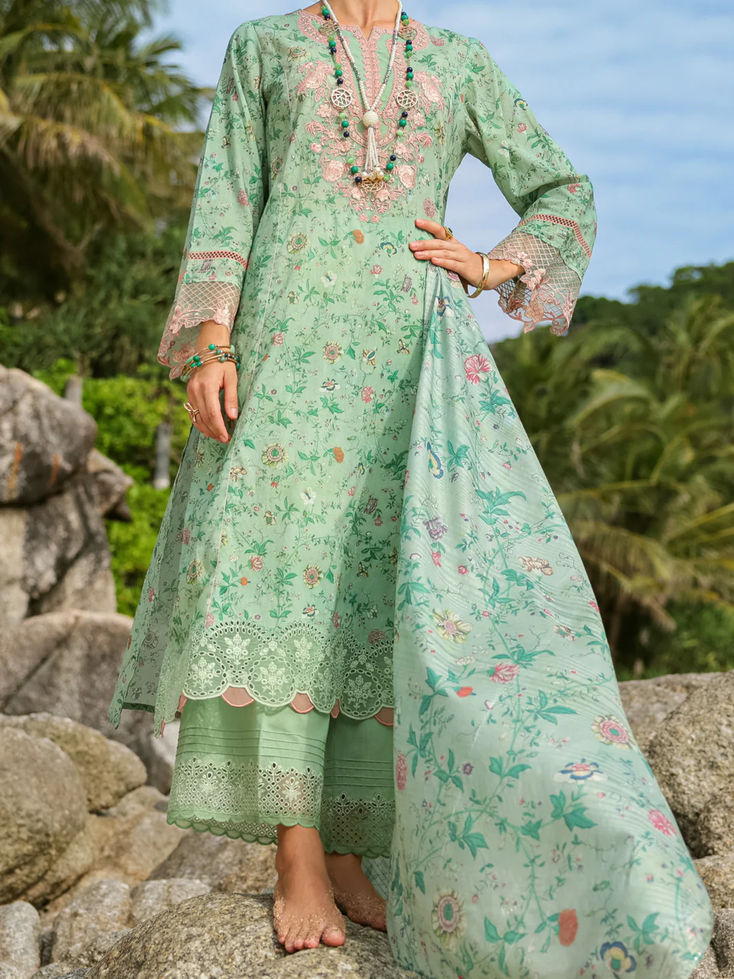 Green Lawn 3Pc Unstitched - ALP-3PS-1811