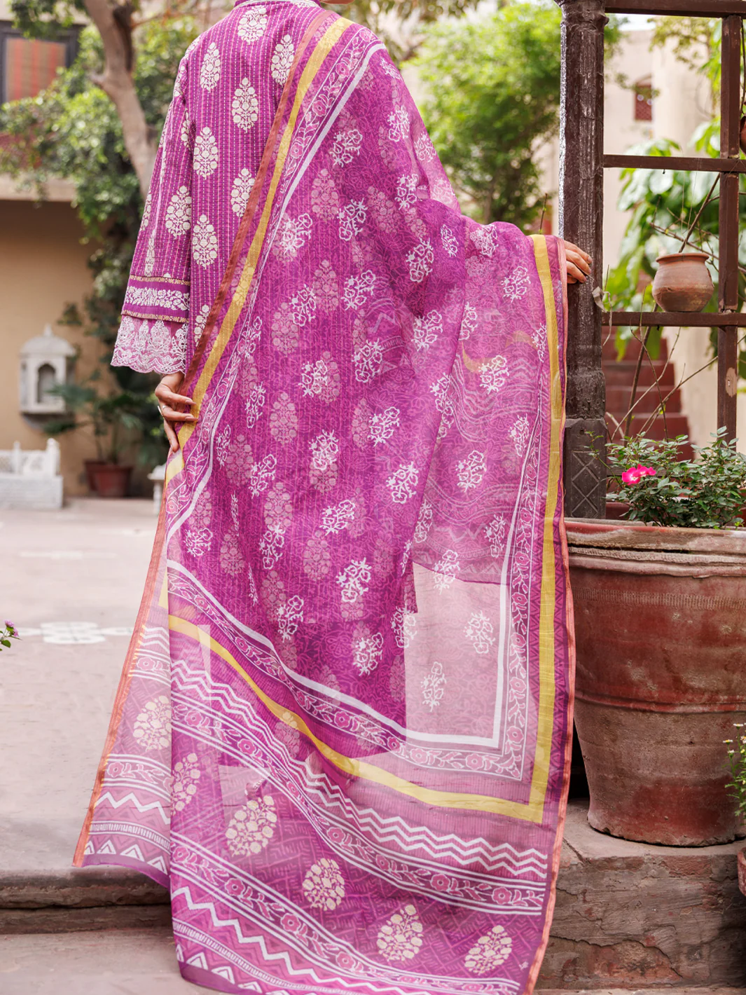 Purple Dobby 3Pc Stitched - ALP-3PS-1882 - Image 2