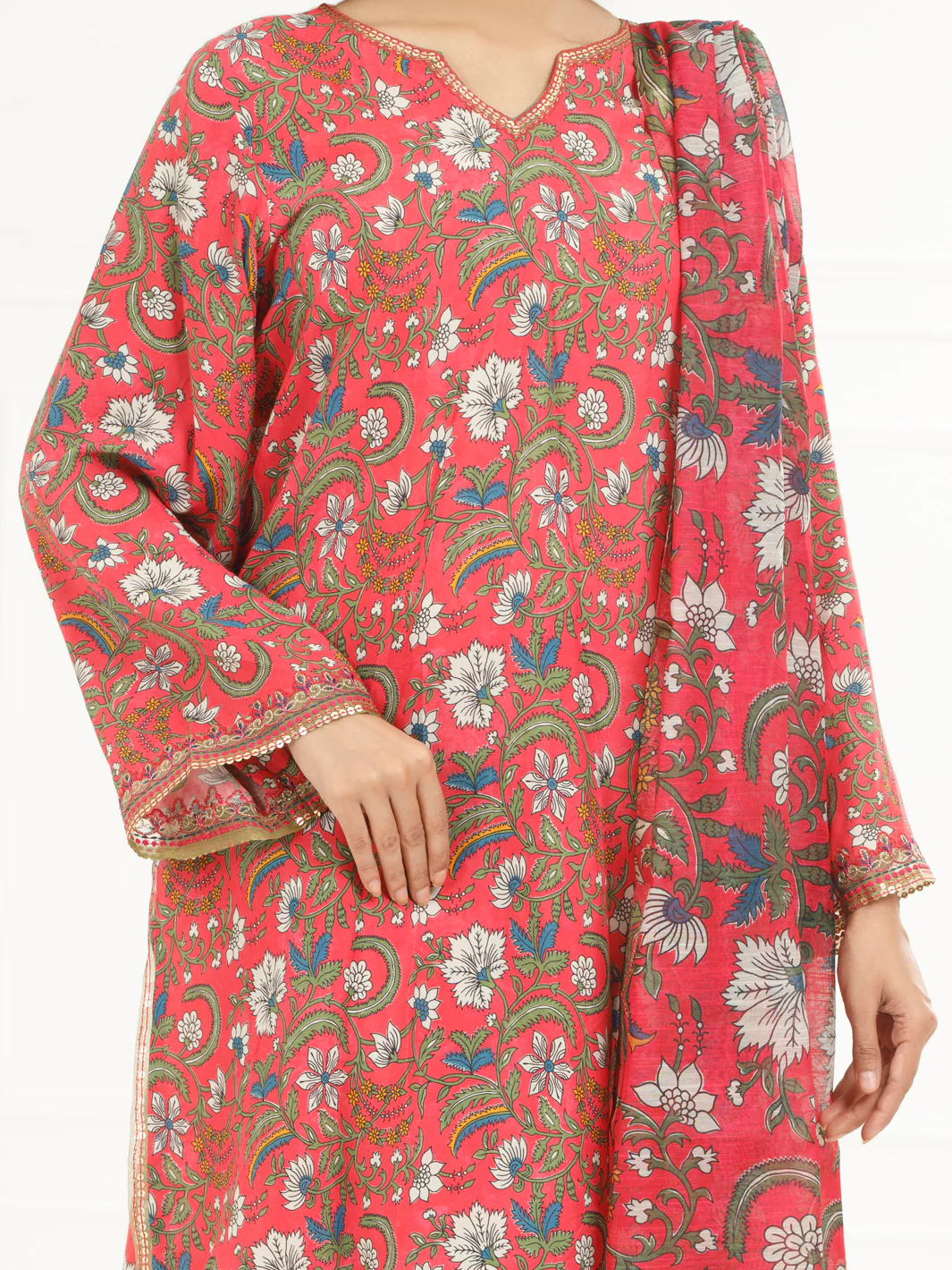 Mehndi Green Yarn Dyed 3Pc Stitched - ALP-3PS-1931 - Image 3