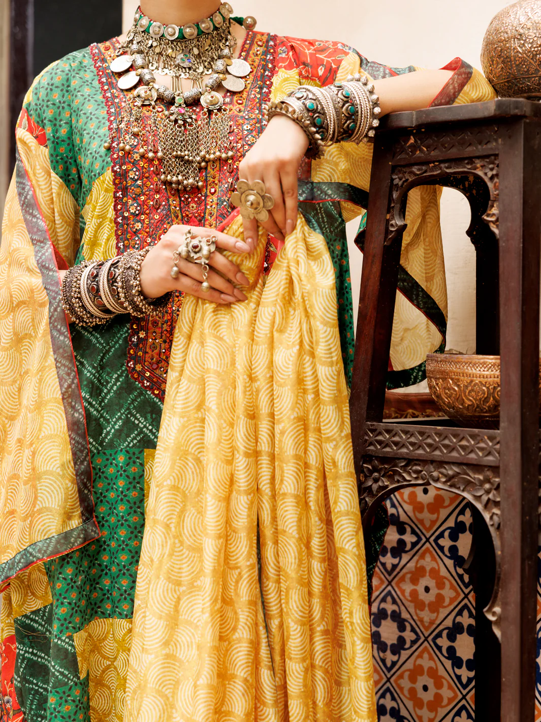 Multicolor Poly-Lawn 3Pc Unstitched - ALP-3PS-1957A - Image 2