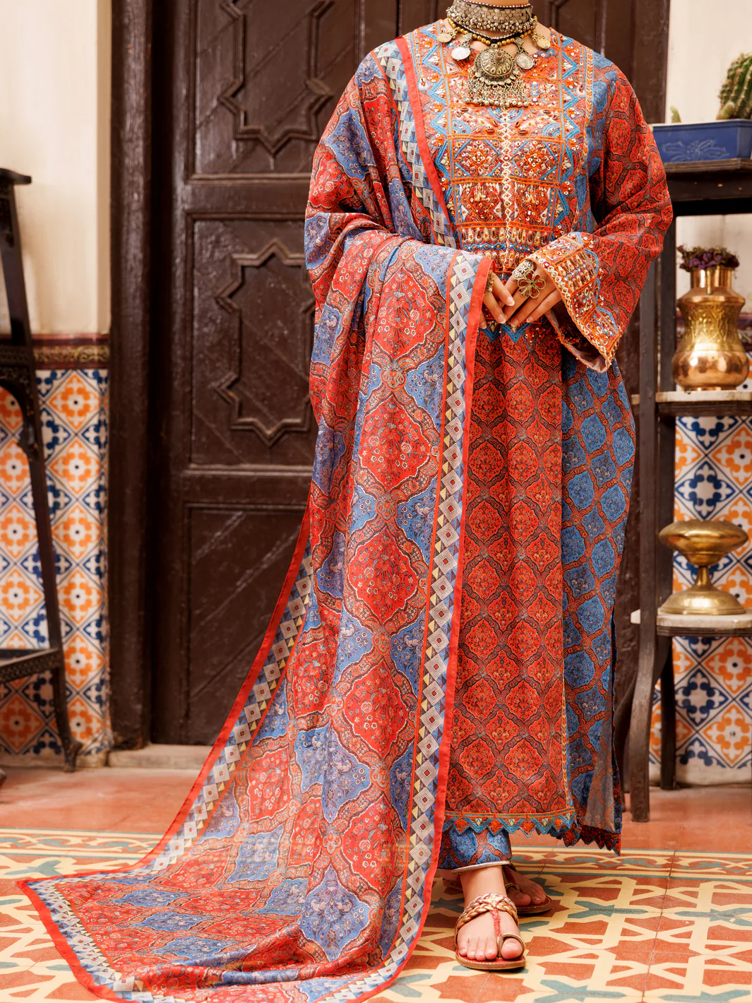 Multicolor Poly-Lawn 3Pc Stitched - ALP-3PS-1958A - Image 2