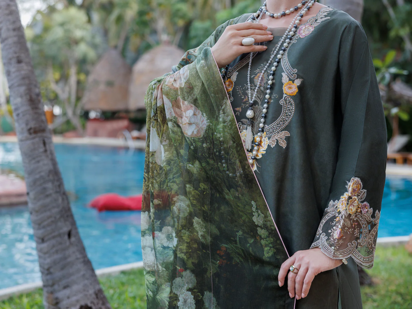 Mehndi Green Lawn 3Pc Stitched - ALP-3PS-1993 - Image 4