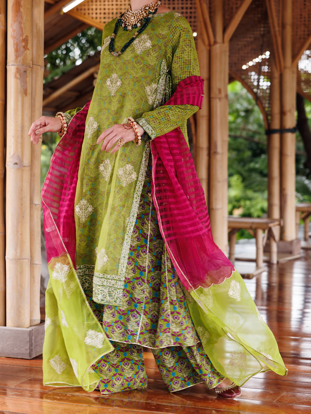Green Maple Silk 3Pc Stitched - ALP-3PS-2026 - Image 4