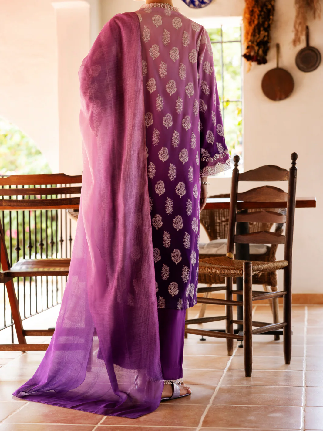 Purple Cambric 3Pc Stitched - ALP-3PS-2035 - Image 2
