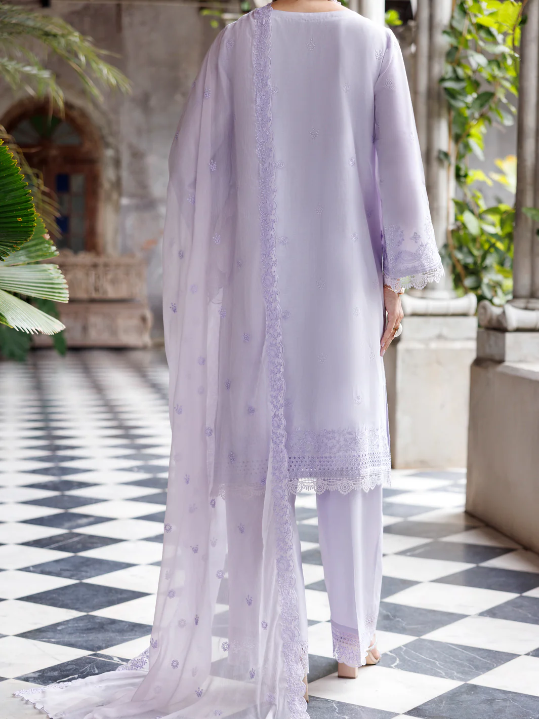 Purple Schiffli Lawn 3Pc Stitched - ALP-3PS-2110 - Image 2