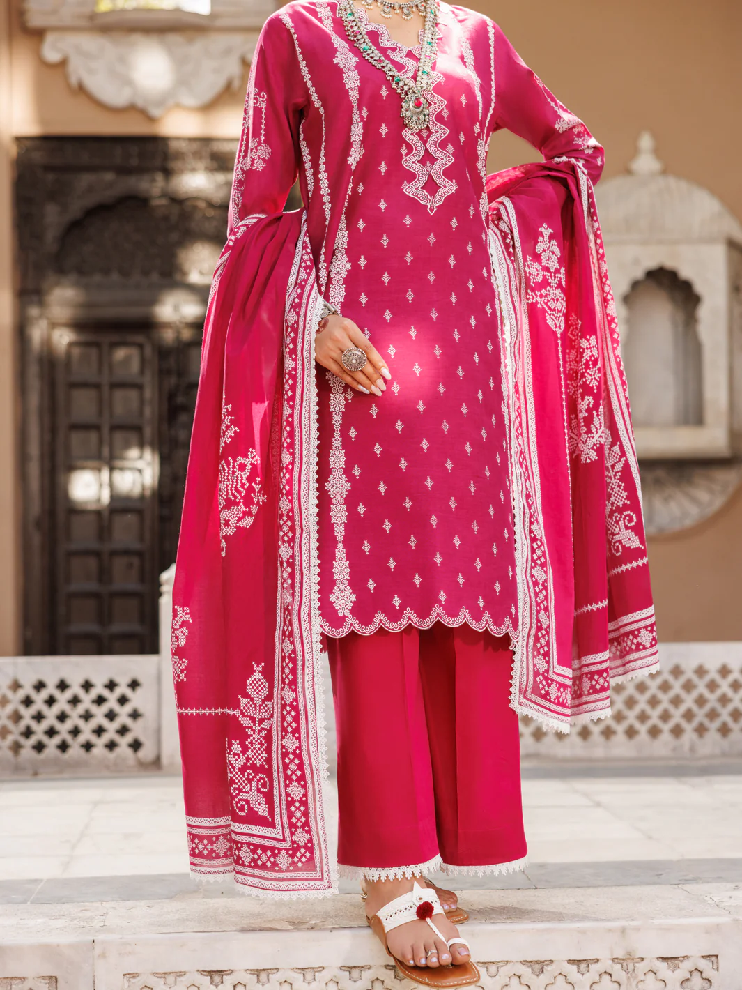 Fuchsia Lawn 3Pc Stitched - ALP-3PS-2127