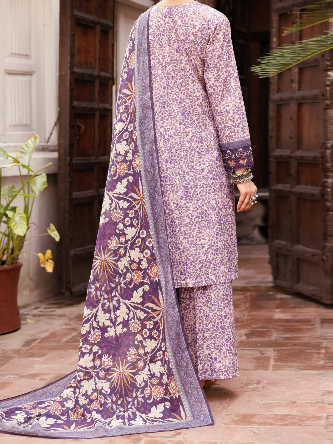 Light Purple Cambric 3Pc Stitched - ALP-3PS-2146 - Image 2