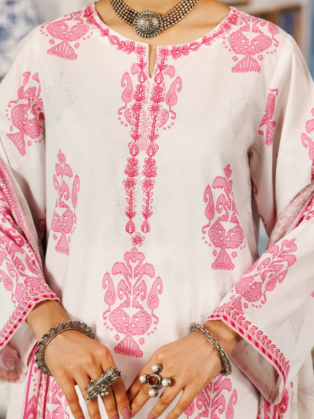 Light Pink Dobby 3Pc Stitched - ALP-3PS-2162 - Image 4