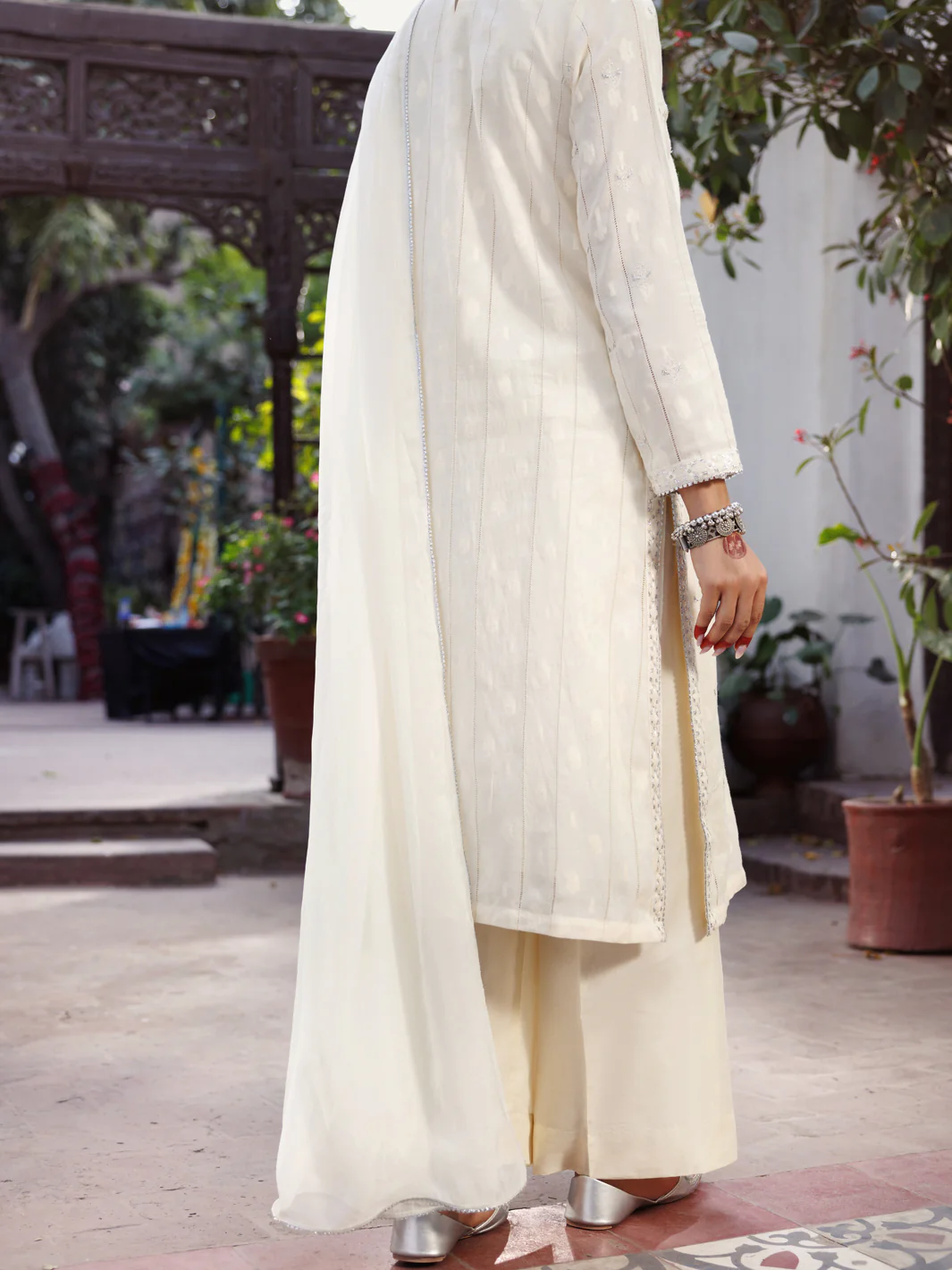 Off White Dobby 3Pc Stitched - ALP-3PS-2167 - Image 2