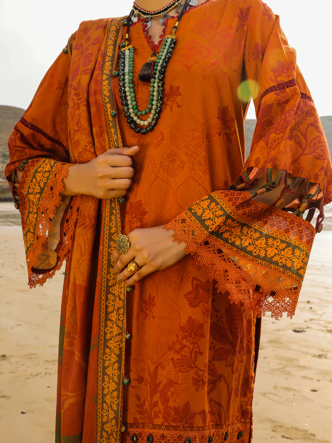 Mustard Lawn 3Pc Unstitched - ALP-3PS-2202 - Image 5