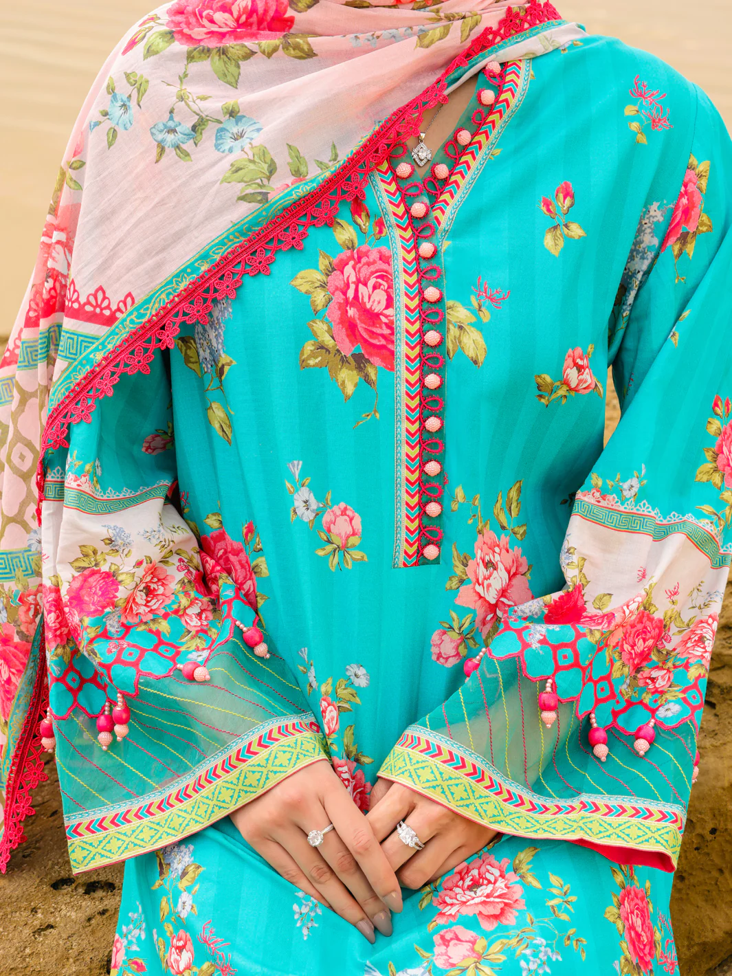 Ferozi Lawn 3Pc Unstitched - ALP-3PS-2209 - Image 3