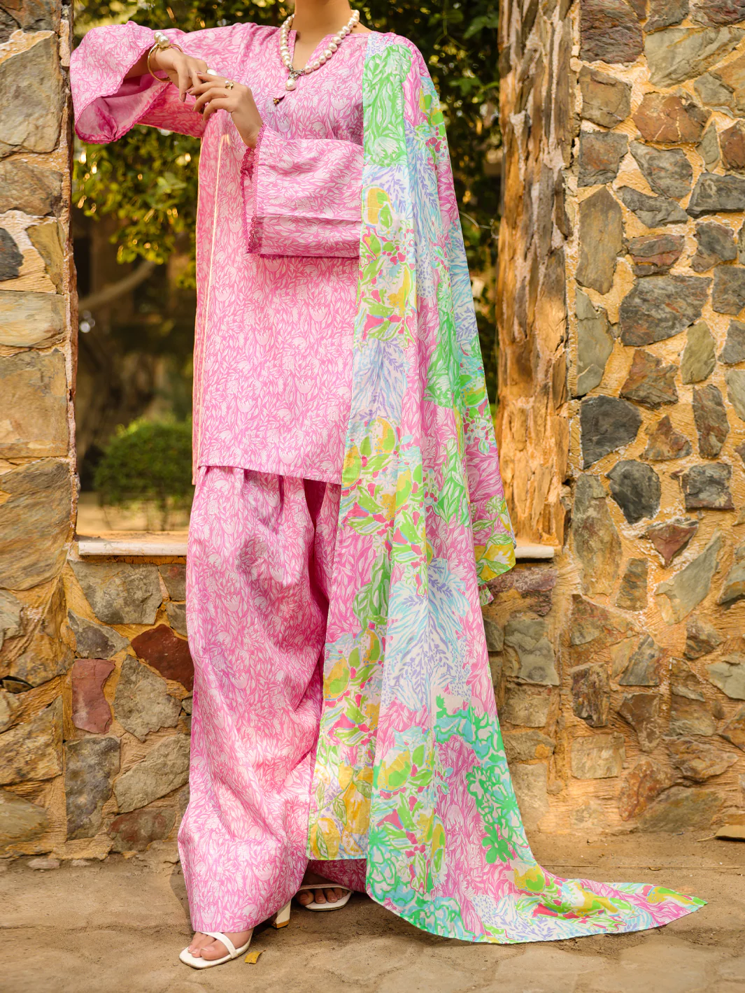 Pink Lawn 3Pc Stitched - ALP-3PS-2301 - Image 3