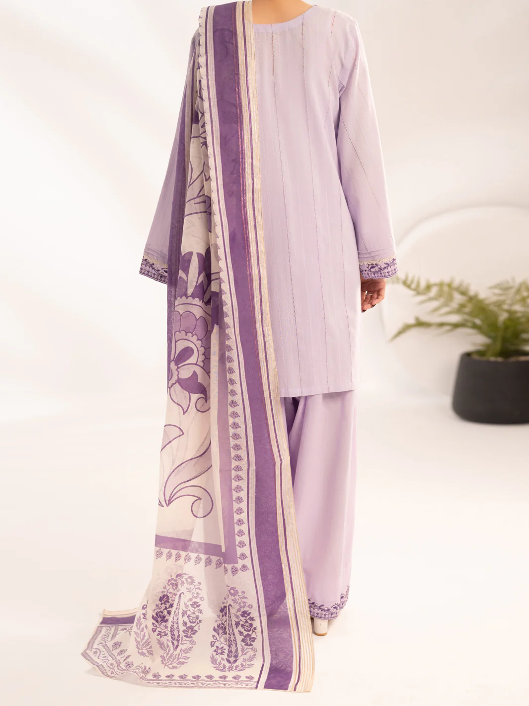 Light Purple Dobby Stitched 3Pc - ALP-3PS-2321 - Image 2