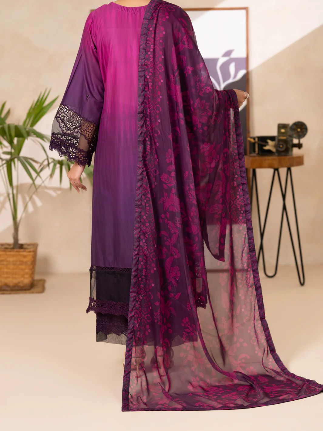 Purple Lawn Stitched 3PC - ALP-3PS-2378 - Image 2