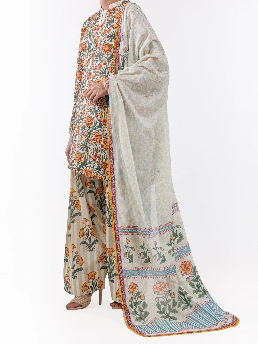 Mustard Lawn 3Pc Unstitched - ALP-3PS-2384 - Image 4