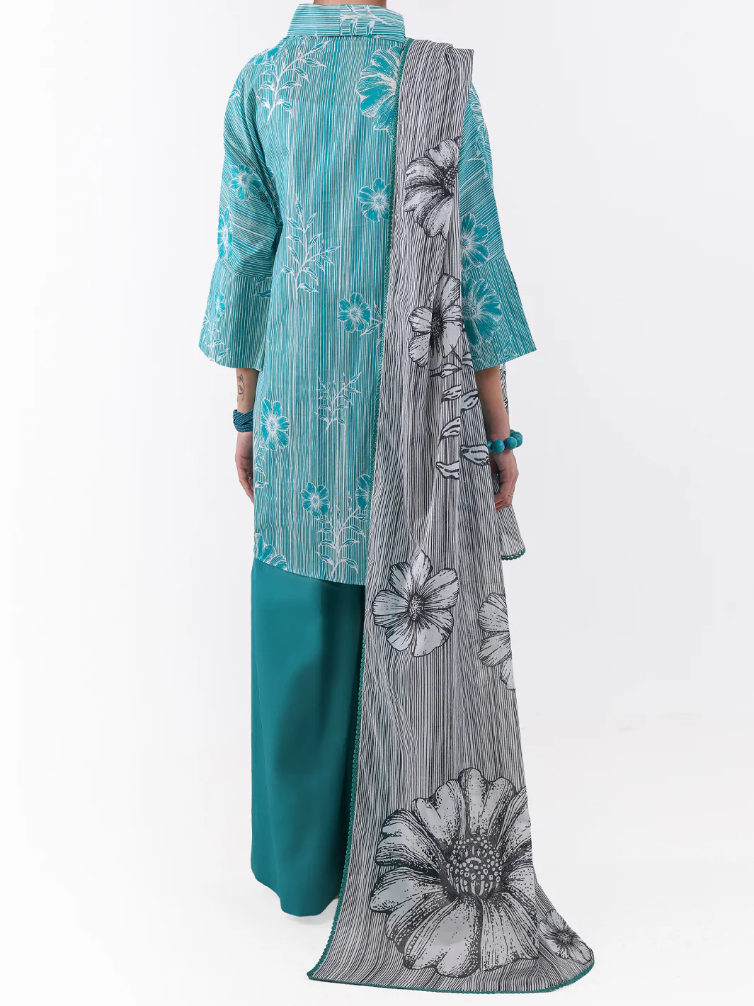 Sea Green Lawn 3Pc Unstitched - ALP-3PS-2387 - Image 3
