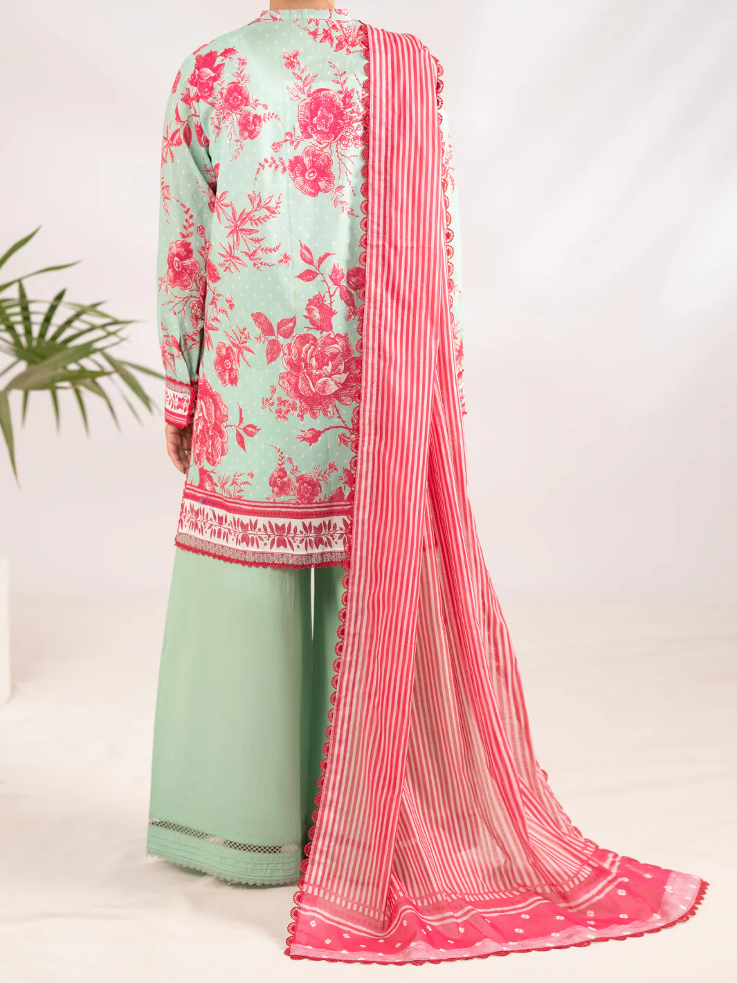 Aqua Blue Lawn 3Pc Unstitched - ALP-3PS-2394 - Image 3