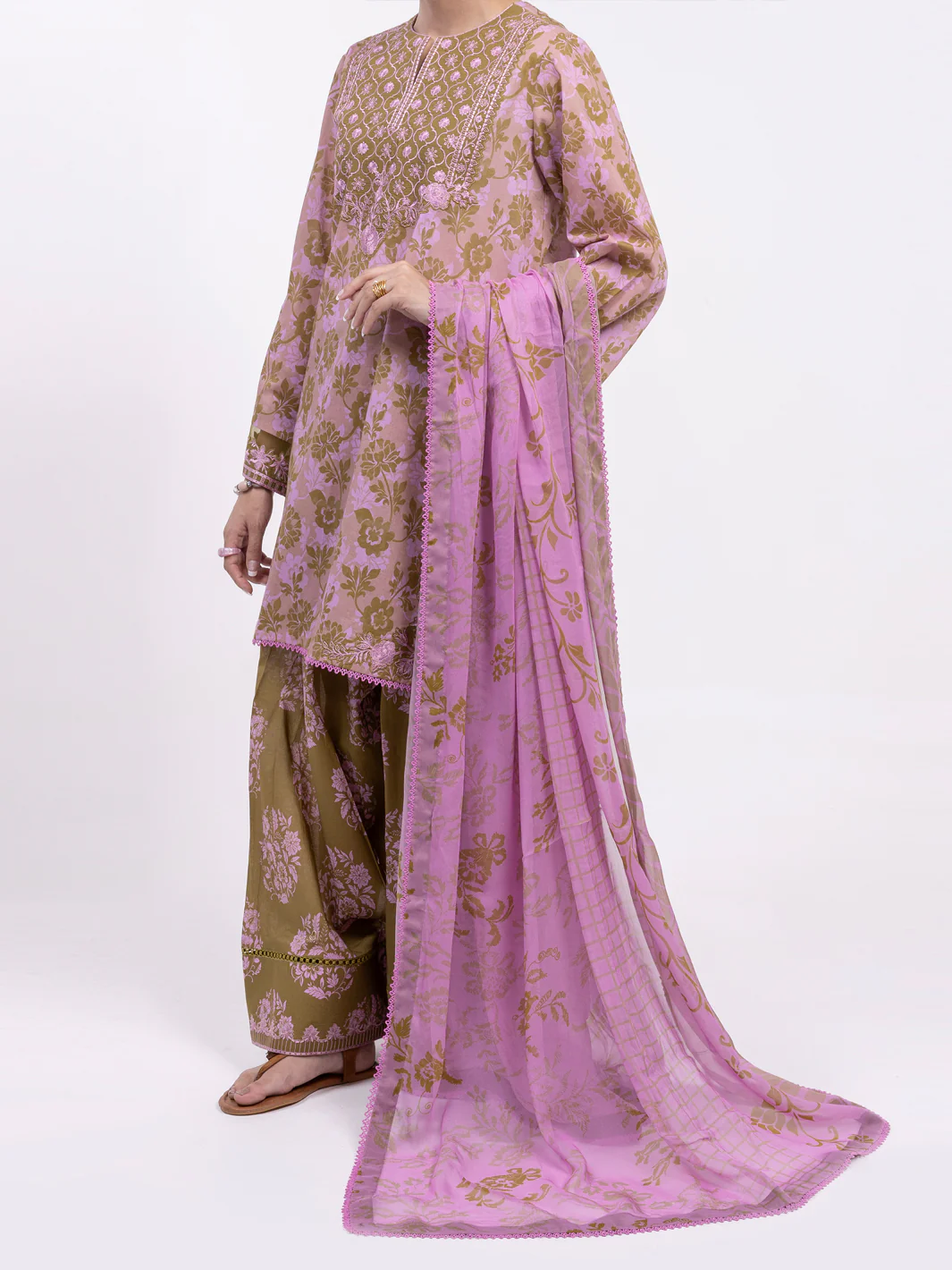 Pink Lawn 3Pc Unstitched - ALP-3PS-2409 - Image 4