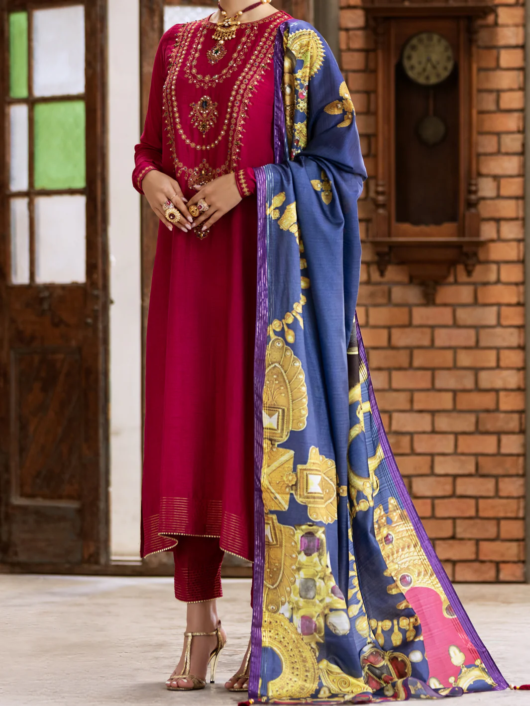 Pink 3Pc Stitched - ALP-3PS-427
