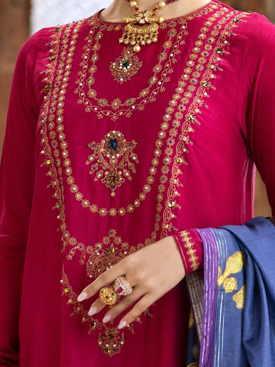 Pink 3Pc Stitched - ALP-3PS-427 - Image 4