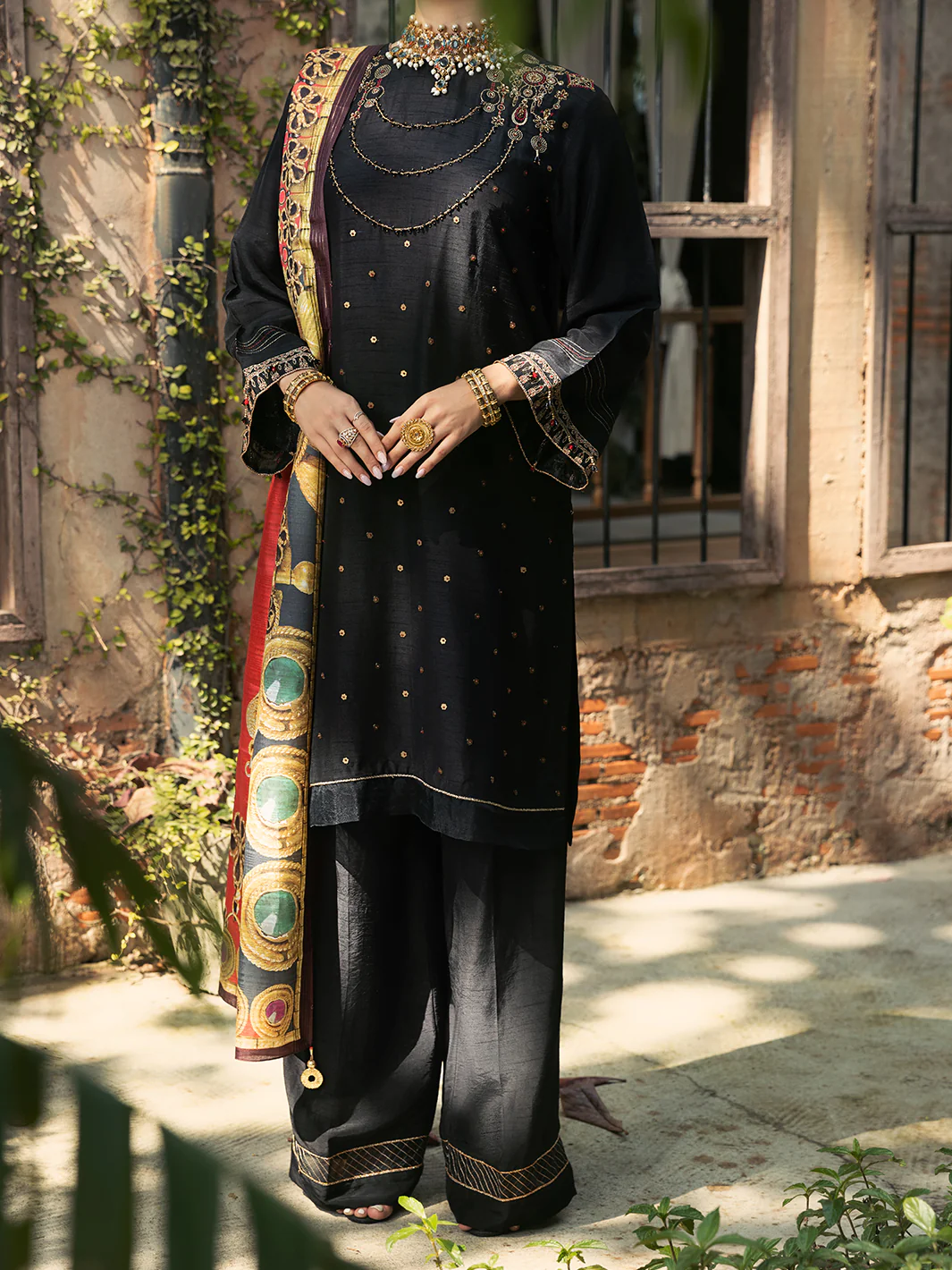 Black 3Pc Stitched - ALP-3PS-430