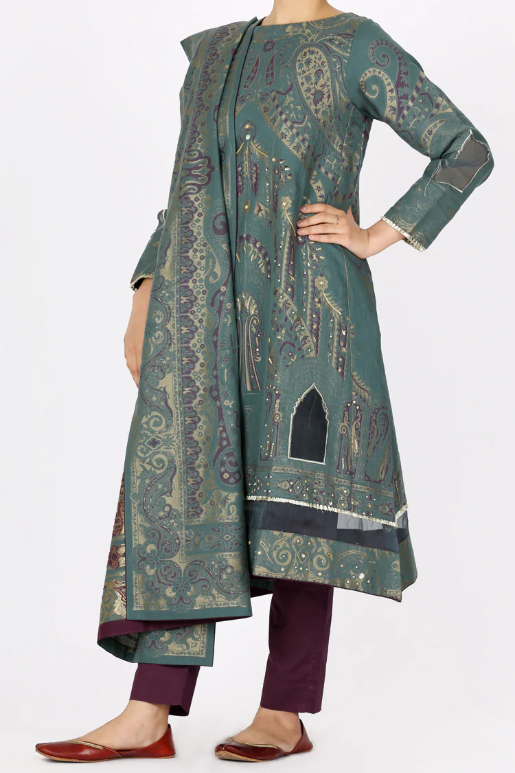 Green 3Pc Stitched - ALP-3PS-581