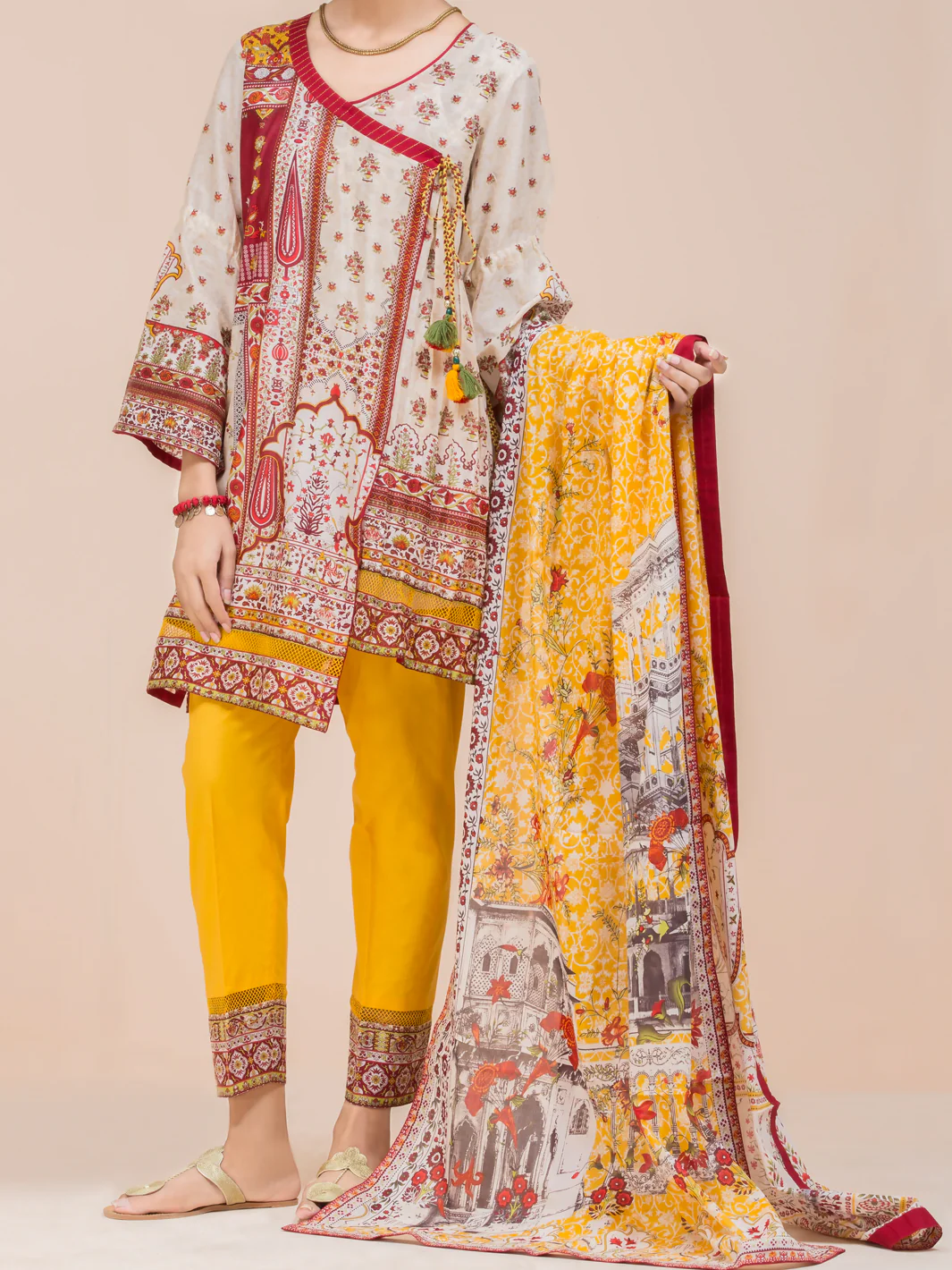 Beige Lawn 3Pc Unstitched - ALP-3PS-780