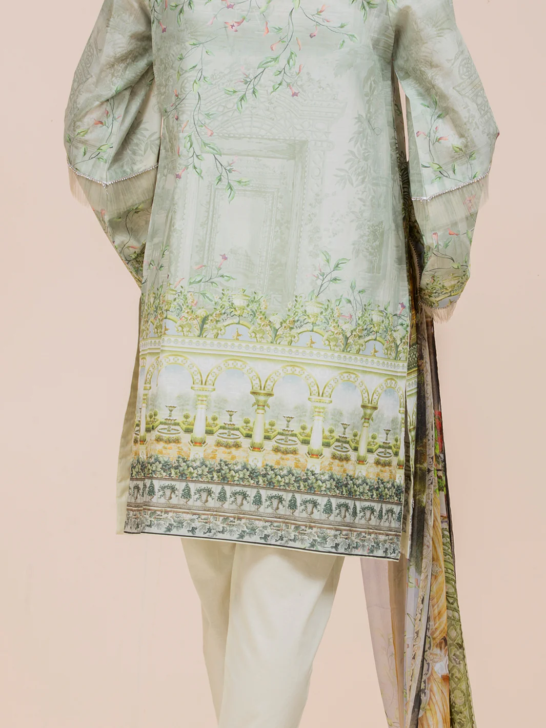 Pistachio Green Lawn 3Pc Stitched - ALP-3PS-790 - Image 3