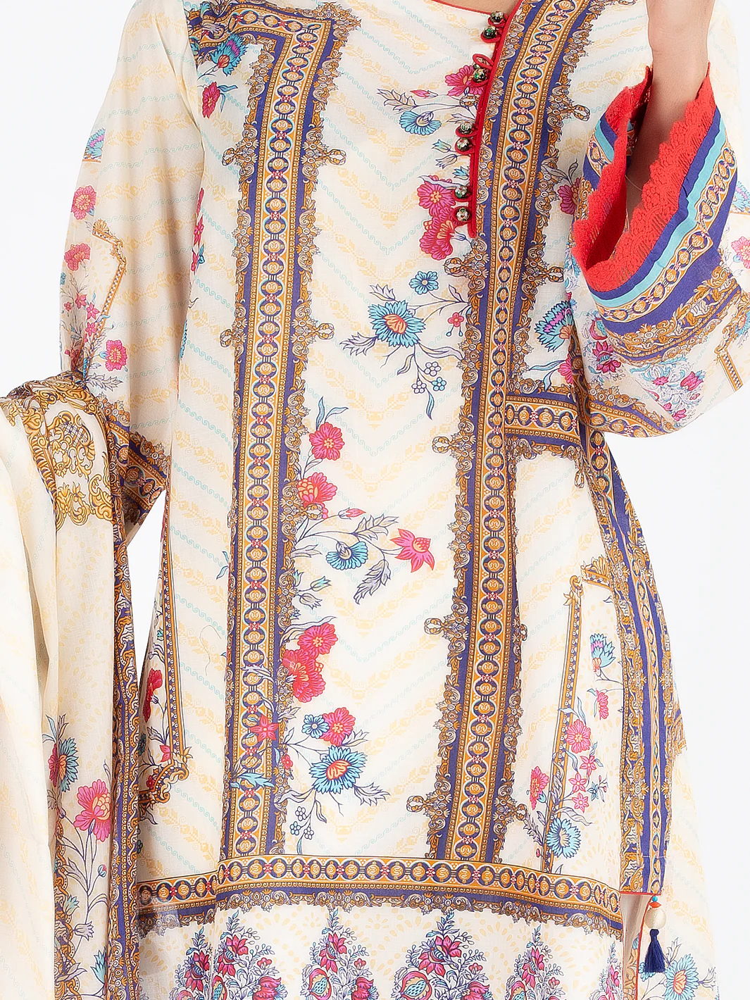 Ivory Lawn 3Pc Stitched - ALP-3PS-801 - Image 2