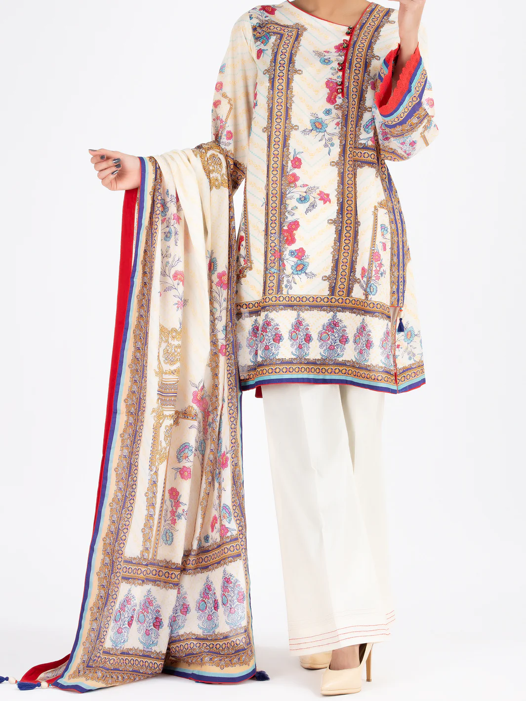 Ivory Lawn 3Pc Stitched - ALP-3PS-801 - Image 3
