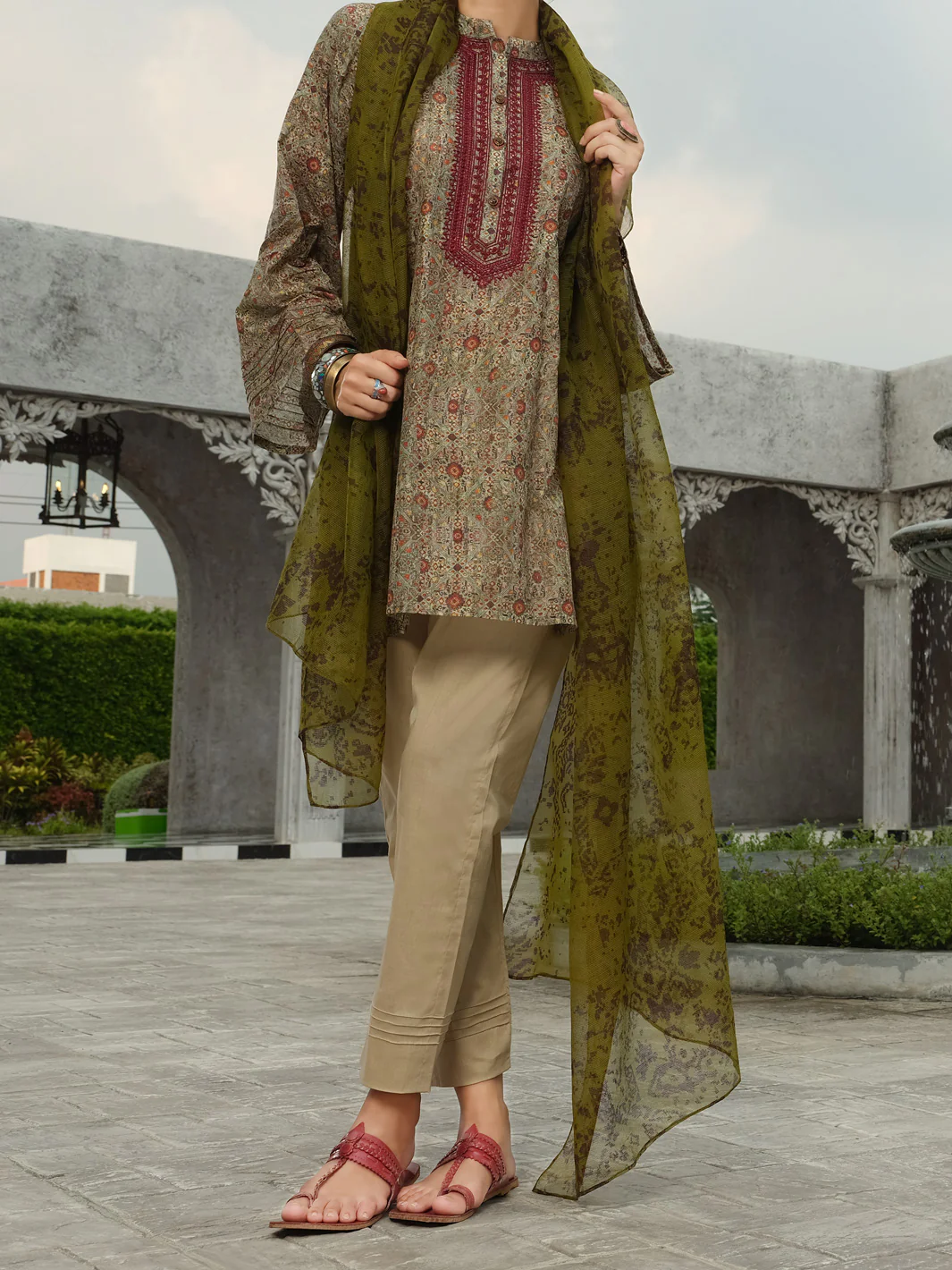 Green 3Pc Stitched - ALP-3PS-811