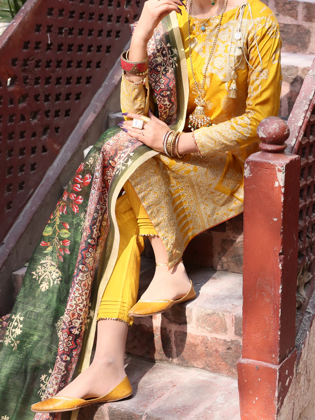 Mustard Viscose 3Pc Stitched - ALP-3PS-903 - Image 2