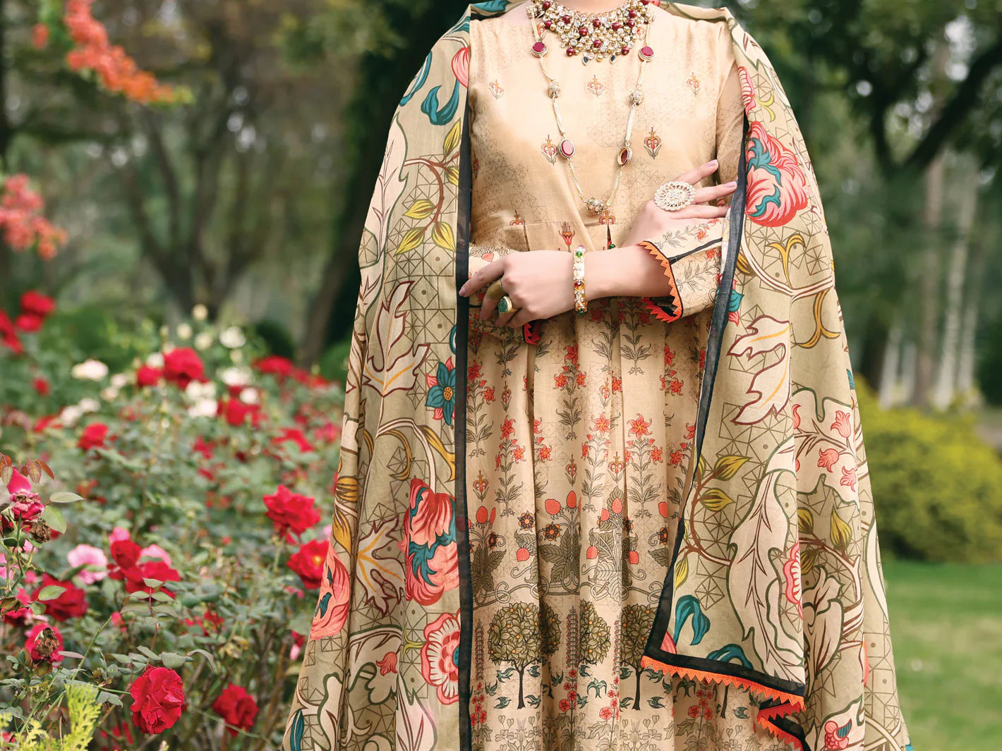 Beige Lawn 3Pc Stitched - ALP-3PS-927 - Image 3