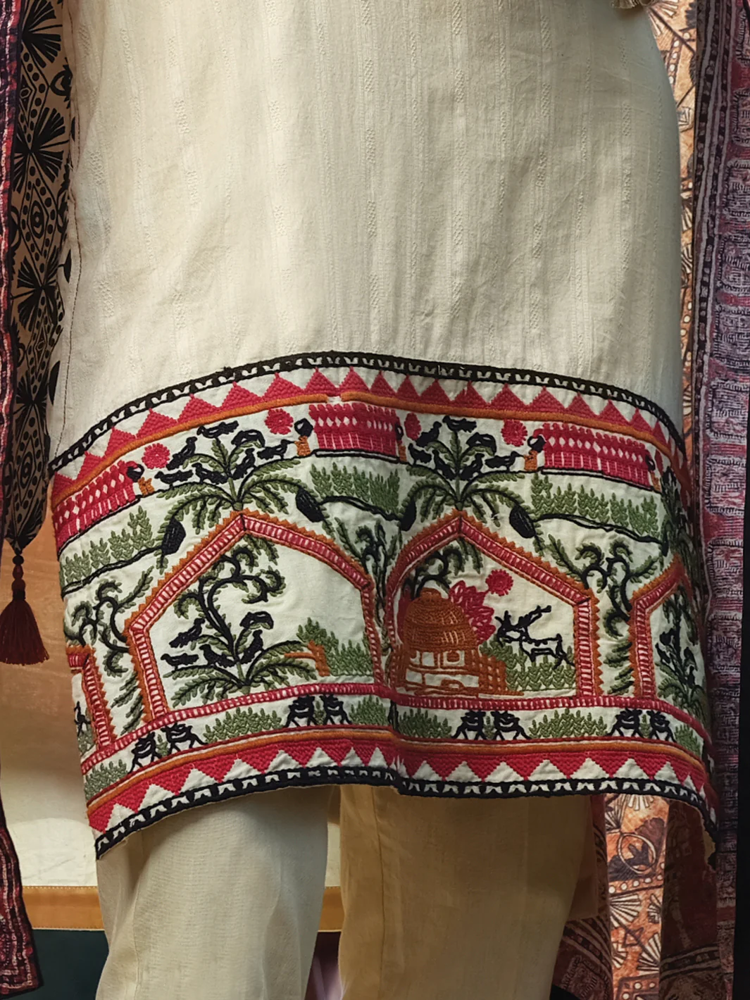Beige Cambric 3Pc Stitched - ALP-3PS-981/S - Image 2