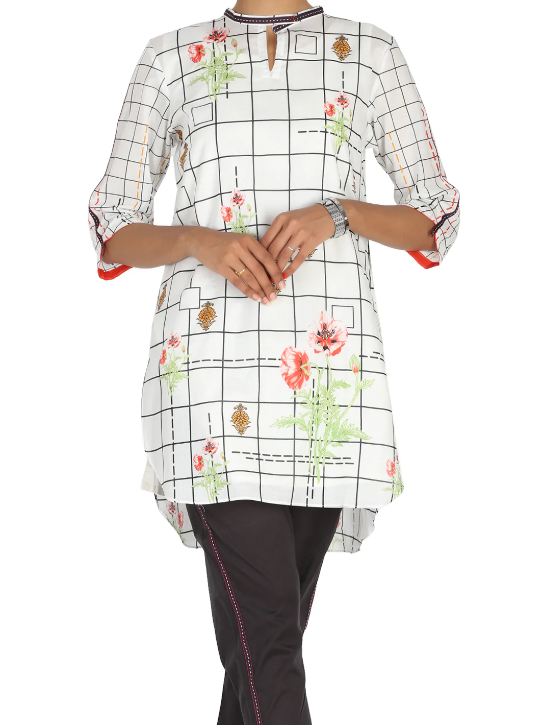White Lawn Tunic - ALP-LK-1016A