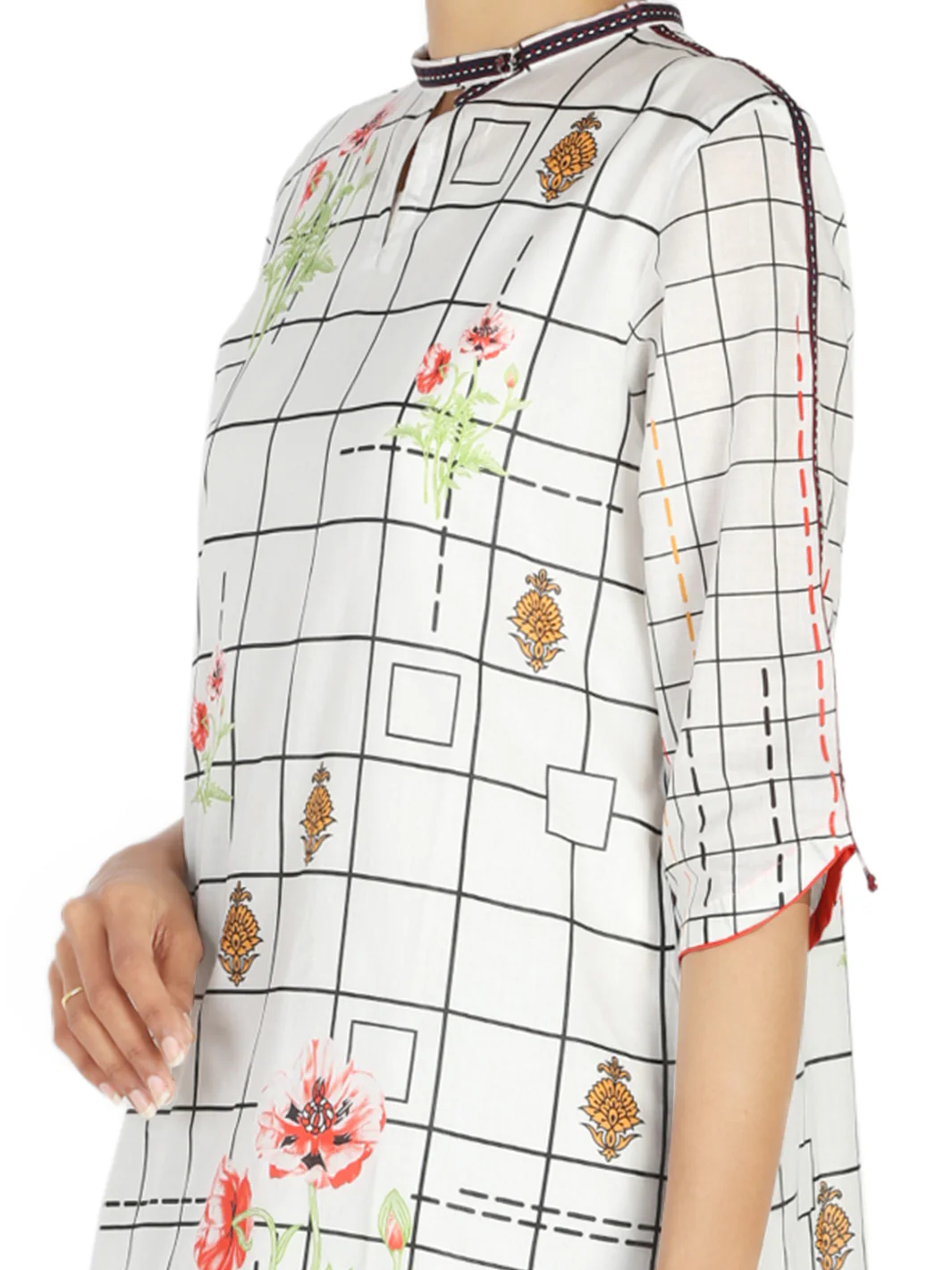 White Lawn Tunic - ALP-LK-1016A - Image 2