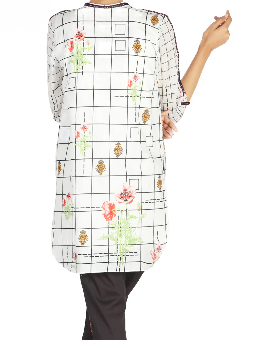 White Lawn Tunic - ALP-LK-1016A - Image 3