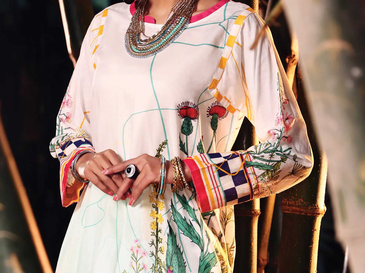 White Lawn Tunic - ALP-LK-1023 - Image 2