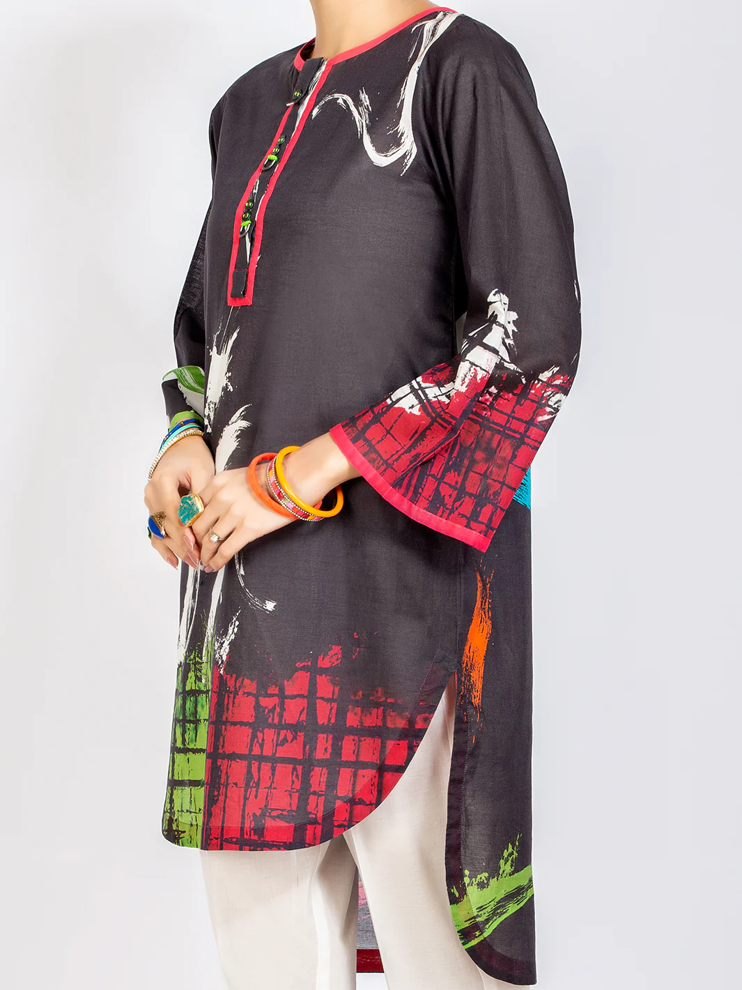 Black Lawn Tunic - ALP-LK-1106 - Image 2