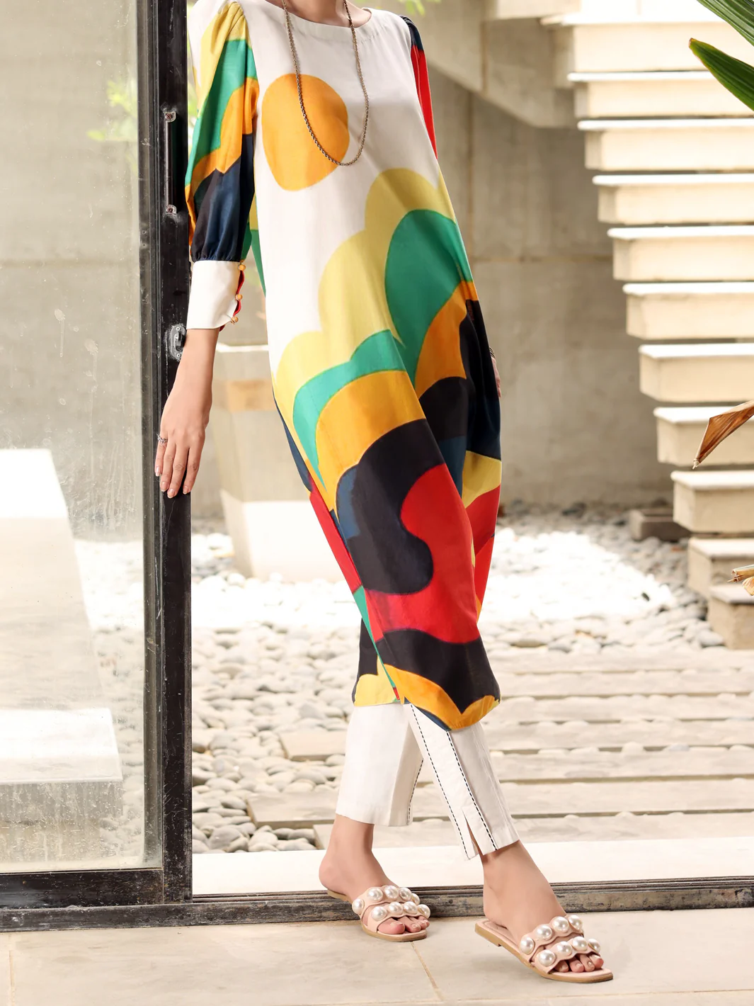White Lawn Tunic - ALP-LK-1229 - Image 3
