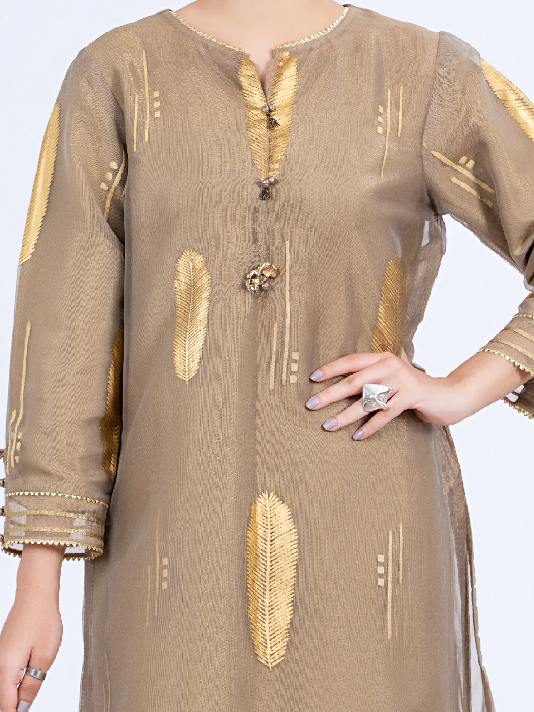 Golden Net Tunic - ALP-LK-1348 - Image 3