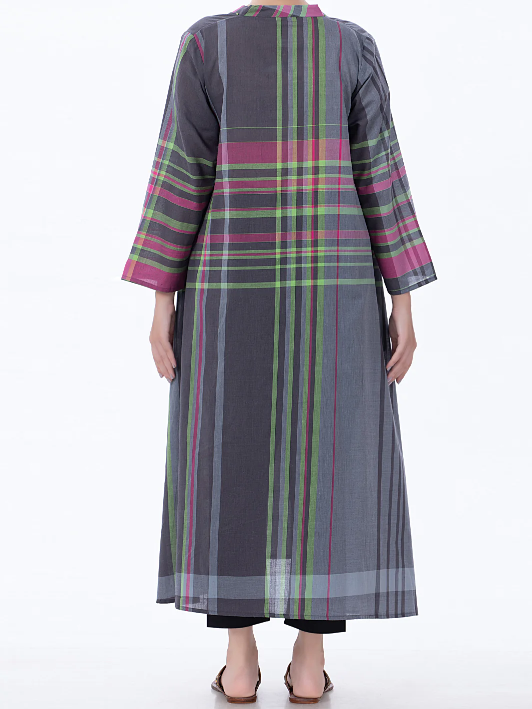 Dark Grey Yarn-Dyed Tunic - ALP-LK-1370 - Image 2