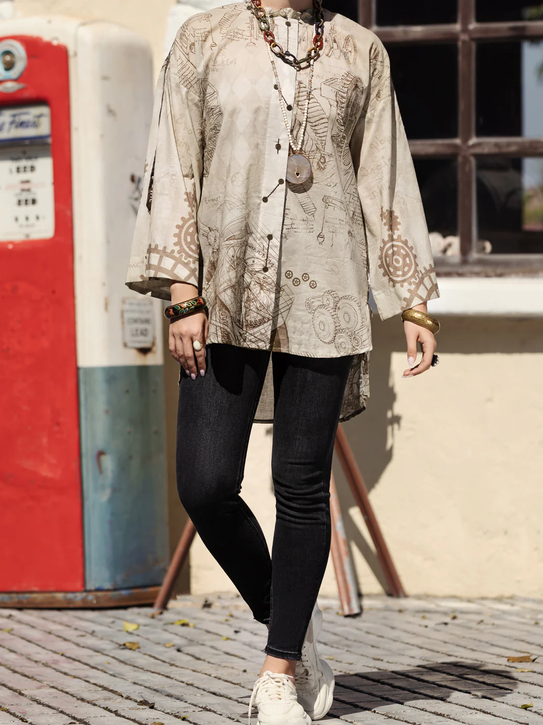 Beige Kurti - ALP-LK-1569