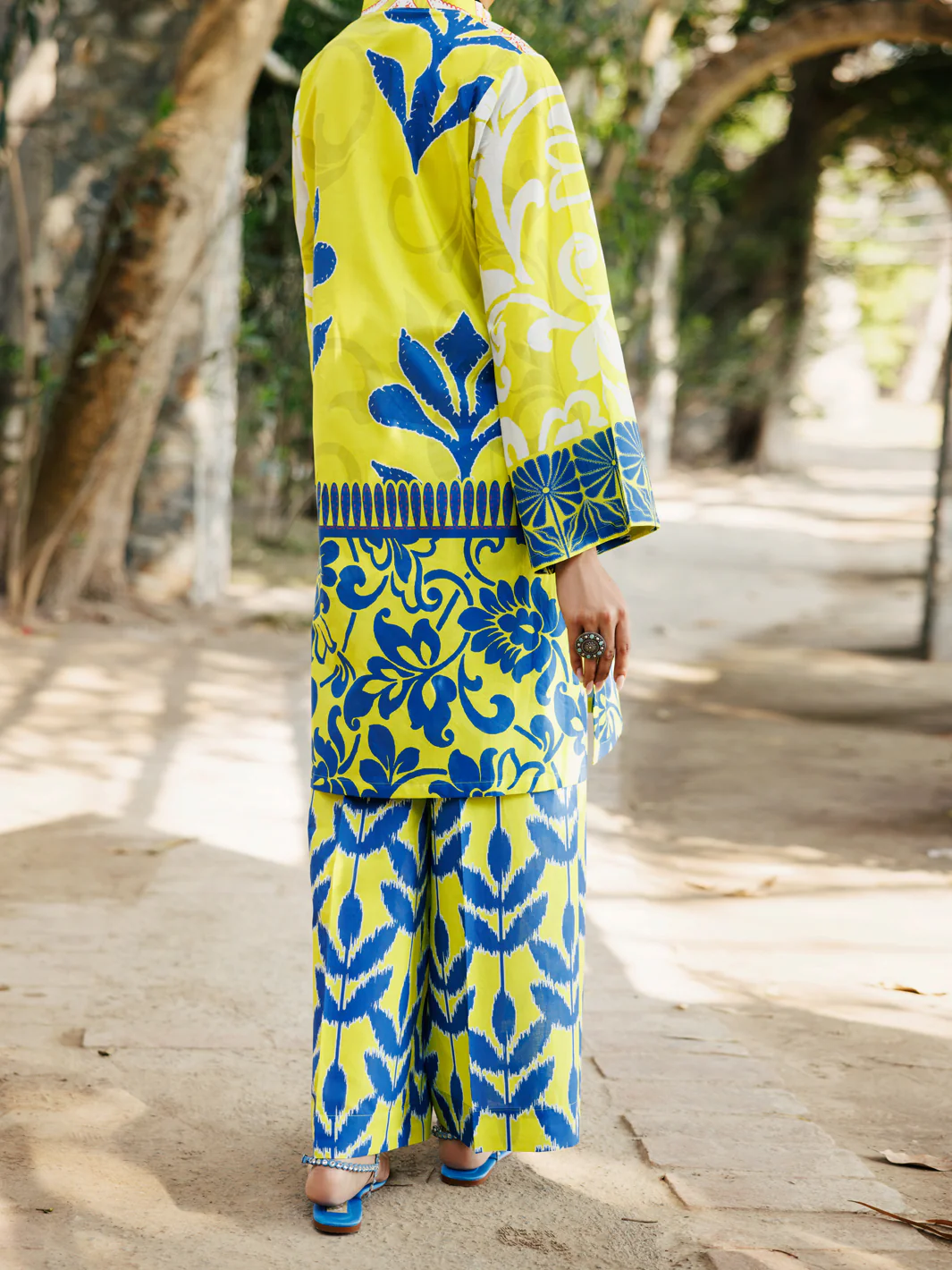 Lime Green Cambric Kurti - ALP-LK-2278 - Image 2