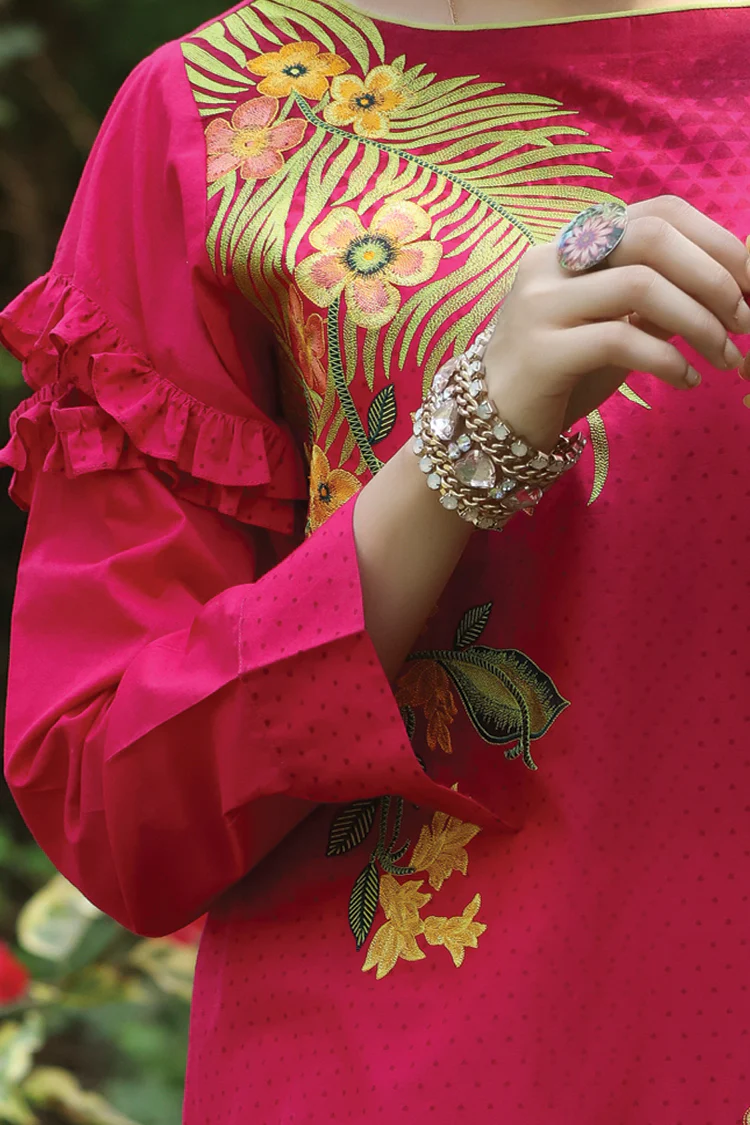Pink Jacquard Tunic - ALP-LK-514 - Image 2