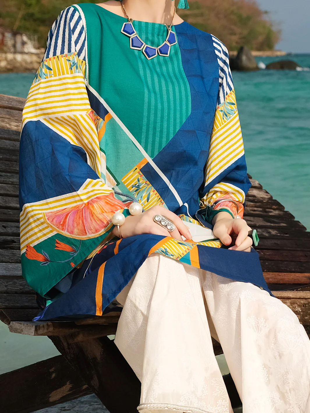 Emerald Green Lawn Tunic - ALP-LK-674 - Image 2